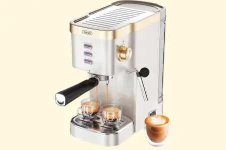 Gevi GECME022-U 1.2 Liters Espresso Machine  20 Bar High Pressure  for Home, Gift for Coffee Lover