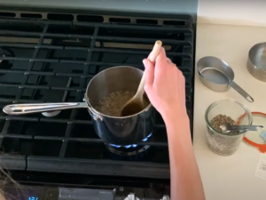 How to Make Lavender Honey Latte - Step 2 Dissolve The Honey Thoroughly