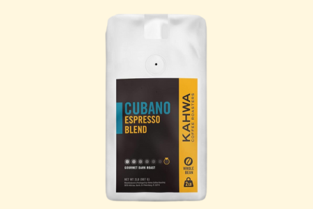 Kahwa Cuban Coffee Beans, Cubano Dark Roast Espresso Blend, Whole Bean Coffee, 2 lb Bag