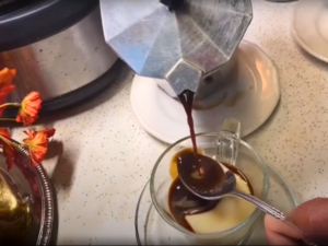 Step-by-step Guide To Making Cafe Bombon - Pour The Espresso Gently Over The Milk