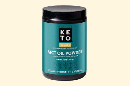 Perfect Keto 7g MCT Oil Powder, Medium Chain Triglycerides Supplement, Non Dairy Coffee Creamer for Keto Diet