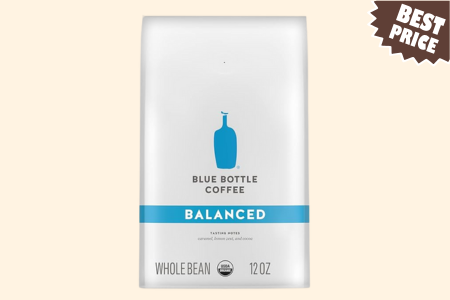 Blue Bottle Whole Bean Organic Coffee, Balanced, Medium Roast