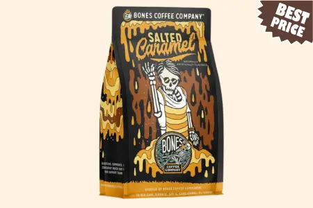 Bones Coffee Company Salted Caramel Ground Coffee Beans