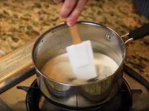 Caramel Syrup Recipe Steps - Heat the Sugar