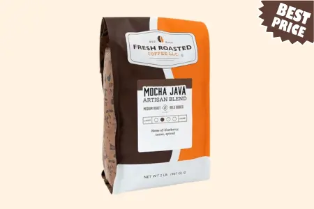 Fresh Roasted Coffee, Mocha Java, 2 lb (32 oz), Medium Roast