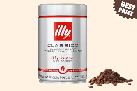 Illy Classico Whole Bean Coffee, Medium Roast, Classic Roast With Notes Of Caramel