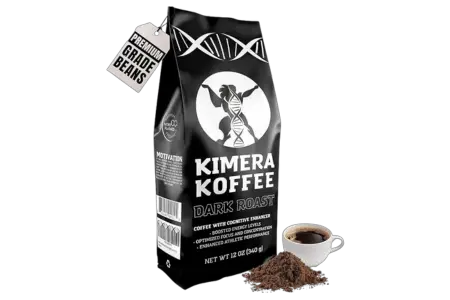 Kimera Koffee Dark Roast - Organic Ground Coffee Infused with Essential Brain Vitamins Ground