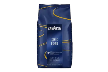 Lavazza Super Crema Whole Bean Coffee Blend, light-Medium Espresso Roast