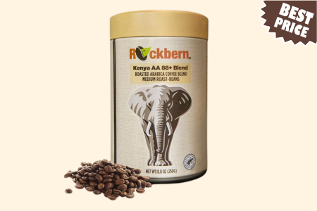 Rockbern Mt Kenya AA 88+ Coffee Beans - Medium Roast Kenyan AA Whole Bean Arabica Blend