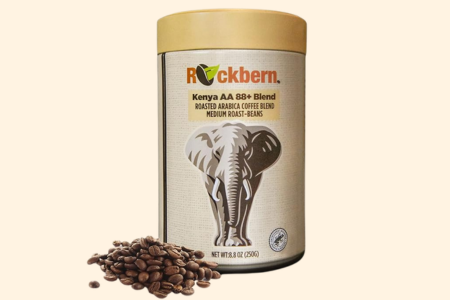 Rockbern Mt Kenya AA 88+ Coffee Beans - Medium Roast Kenyan AA Whole Bean Arabica Blend