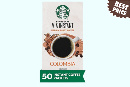 Starbucks VIA Ready Brew Colombia Coffee, 50-Count