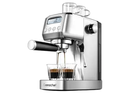 amzchef Espresso Machines 20 Bar, Espresso Maker with Milk Frother 1