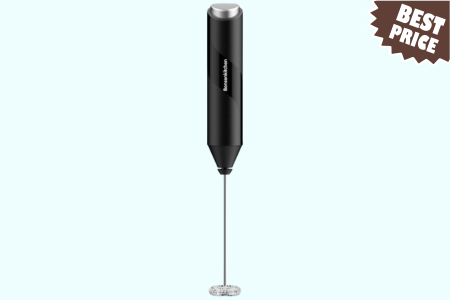 Bonsenkitchen Powerful Milk Frother for Coffee, Fast Handheld Drink Mixer