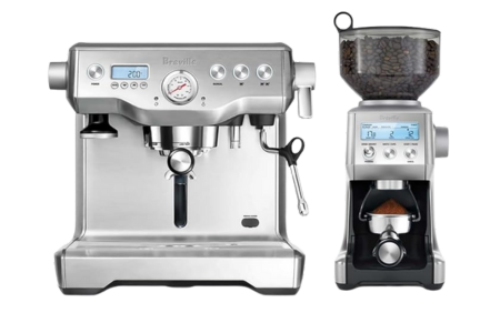 Breville Dynamic Duo Dual Boiler Espresso Machine and Smart Grinder Pro Package