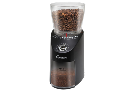 Capresso Infinity Plus Conical Burr Grinder, Black