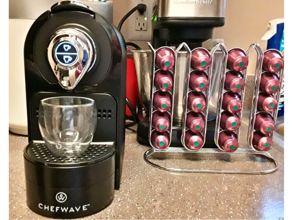 ChefWave Espresso Machine - compact and sleek design