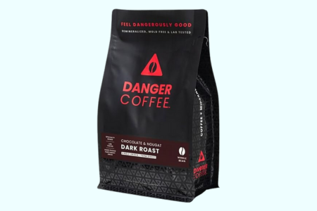 Danger Coffee by Dave Asprey, Remineralized, Mold Free & Lab Tested Whole Bean Coffee, Dark Roast