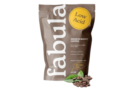 Fabula Low Acid Coffee Beans Whole, USDA Organic Coffee Beans