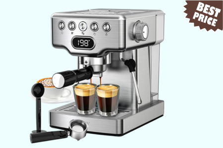 Geek Chef Espresso Machine, 20 Bar Espresso Maker with Milk Frother Steam Wand 3