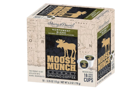 Harry and David Northwest Blend Moose Munch Gourmet Coffee 18 single serve cups