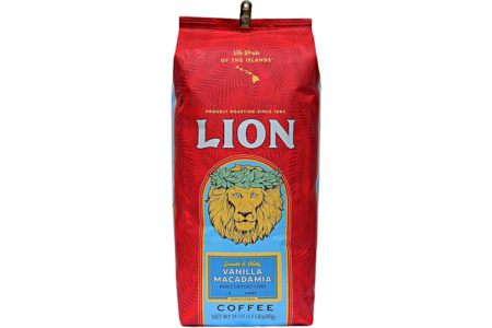 Lion Coffee Vanilla Macadamia Flavored Ground Coffee