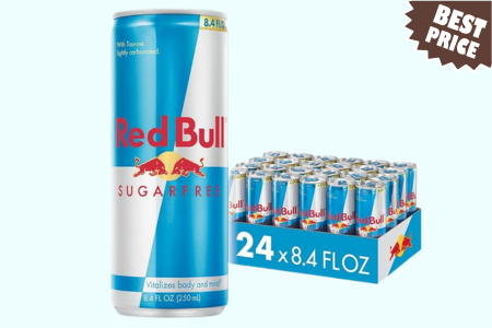 Red Bull Sugar Free Energy Drink with 80mg Caffeine plus Taurine & B Vitamins, 8.4 Fl Oz