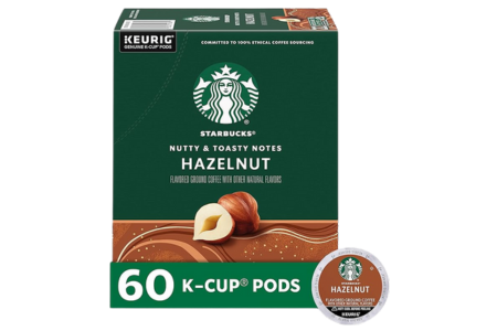 Starbucks K-Cup Coffee Pods, Hazelnut Flavored Coffee