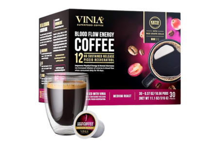 VINIA Blood Flow Energy Coffee Pods - Medium Roast