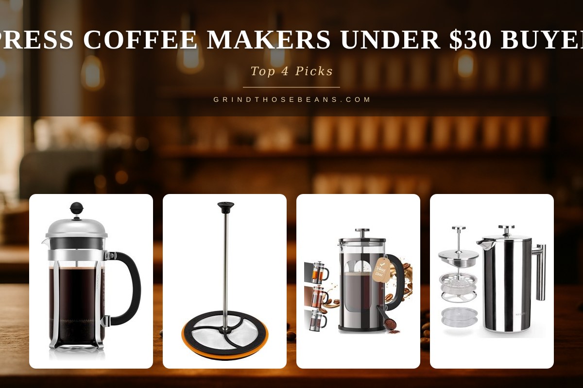 French Press Coffee Makers under $30 Buyer's Guide 2026: Top 4 Picks